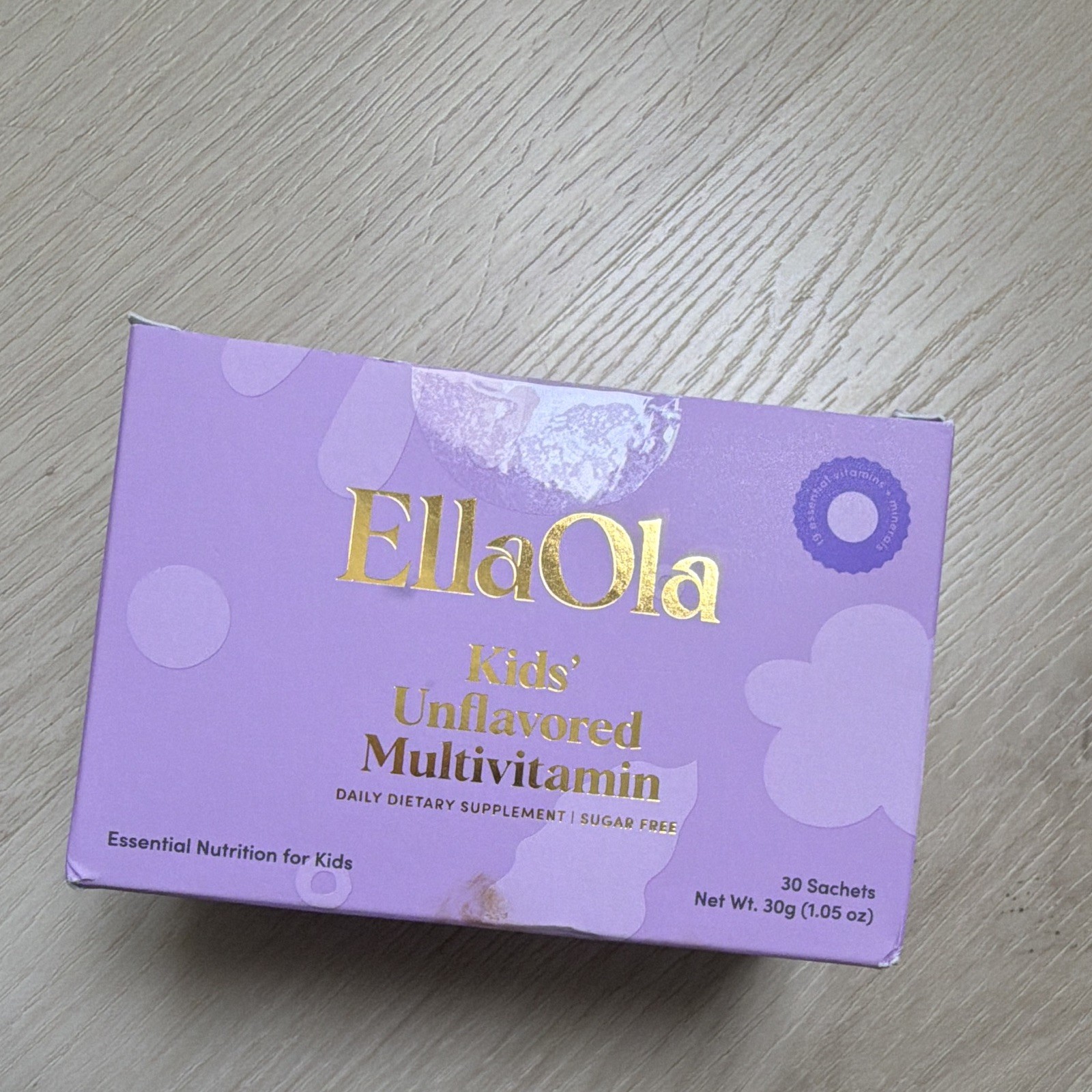 EllaOla Kids & Teens Multivitamin Sachets Unflavored Sugar Free 30 Ct