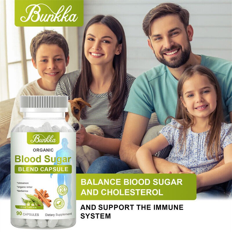 Blood Sugar Blend Capsules With Berberine & Cinnamon 20 Herbs Complex 90Pcs