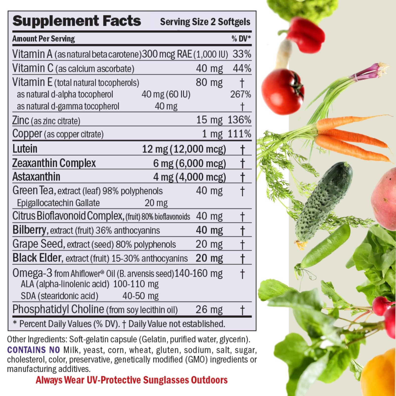 Ultimate Eye Support Softgels – Lutein, Zeaxanthin, Astaxanthin, Bilberry & EGCG