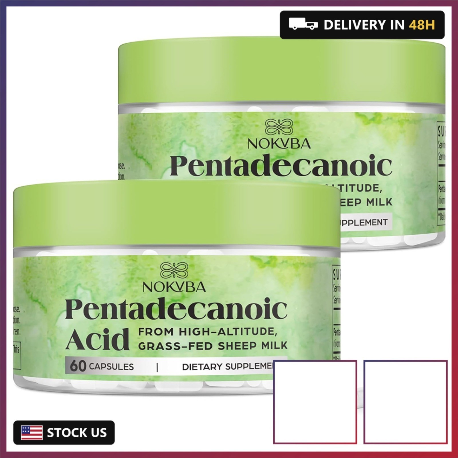 Pentadecanoic Acid C15:0 Supplements 300mg High-Altitude Sheep Milk Sourced | 12