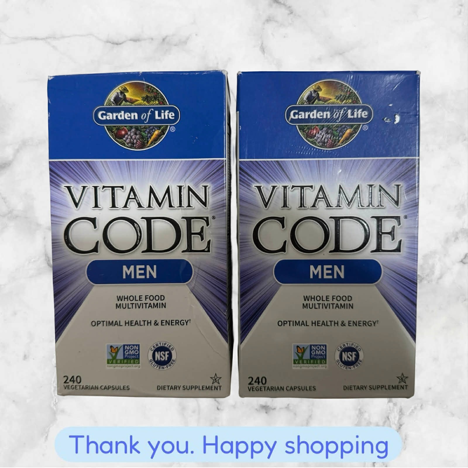 FOR 2 Garden Of Life Vitamin Code Men 240 Veg Caps Multivitamin EXP05/2026 NEW