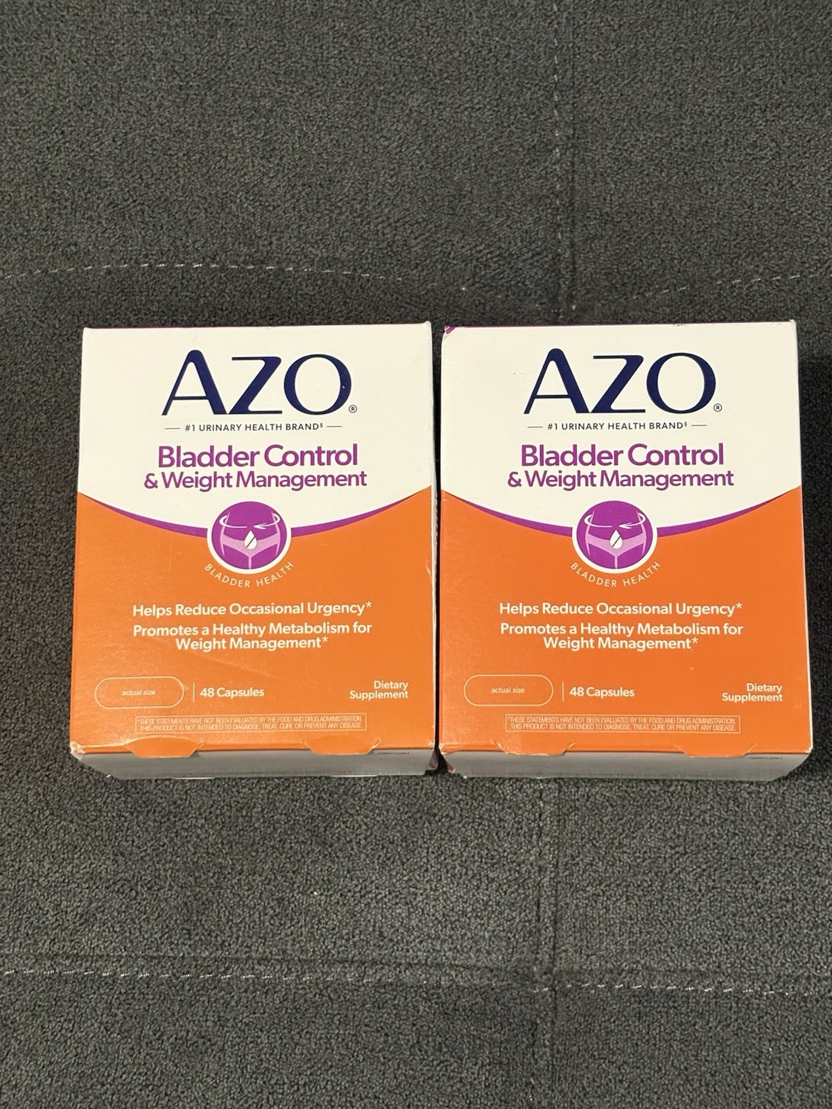 (2) AZO Bladder Control and Weight Management Supplement 96 Caps January 2027