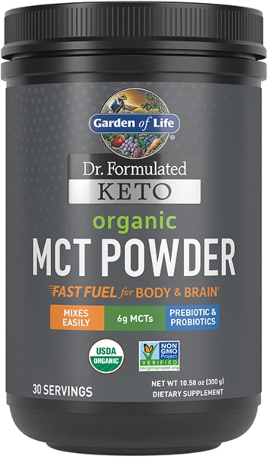 Dr. Formulated Keto Organic MCT Powder – 30 Servings, 6g MCTs from Coconuts p…