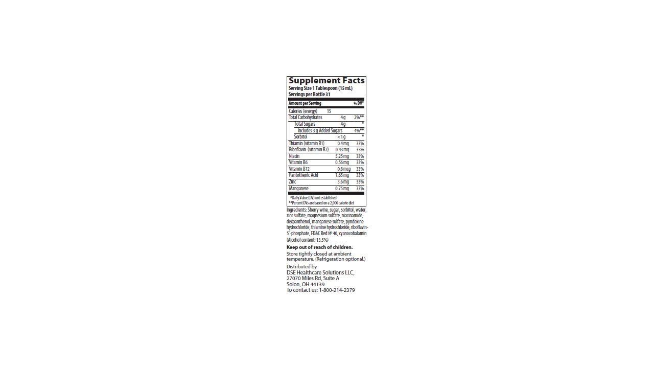 Elder Tonic 16 Fl Oz Multivitamin Mineral Supplement B Complex Great Taste
