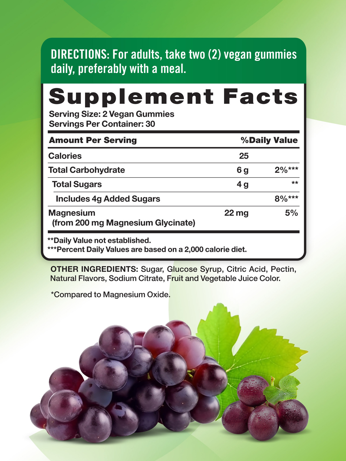 Magnesium Glycinate 200 mg | 60 Gummies | Vegan, Non-GMO | by Nature’s Truth
