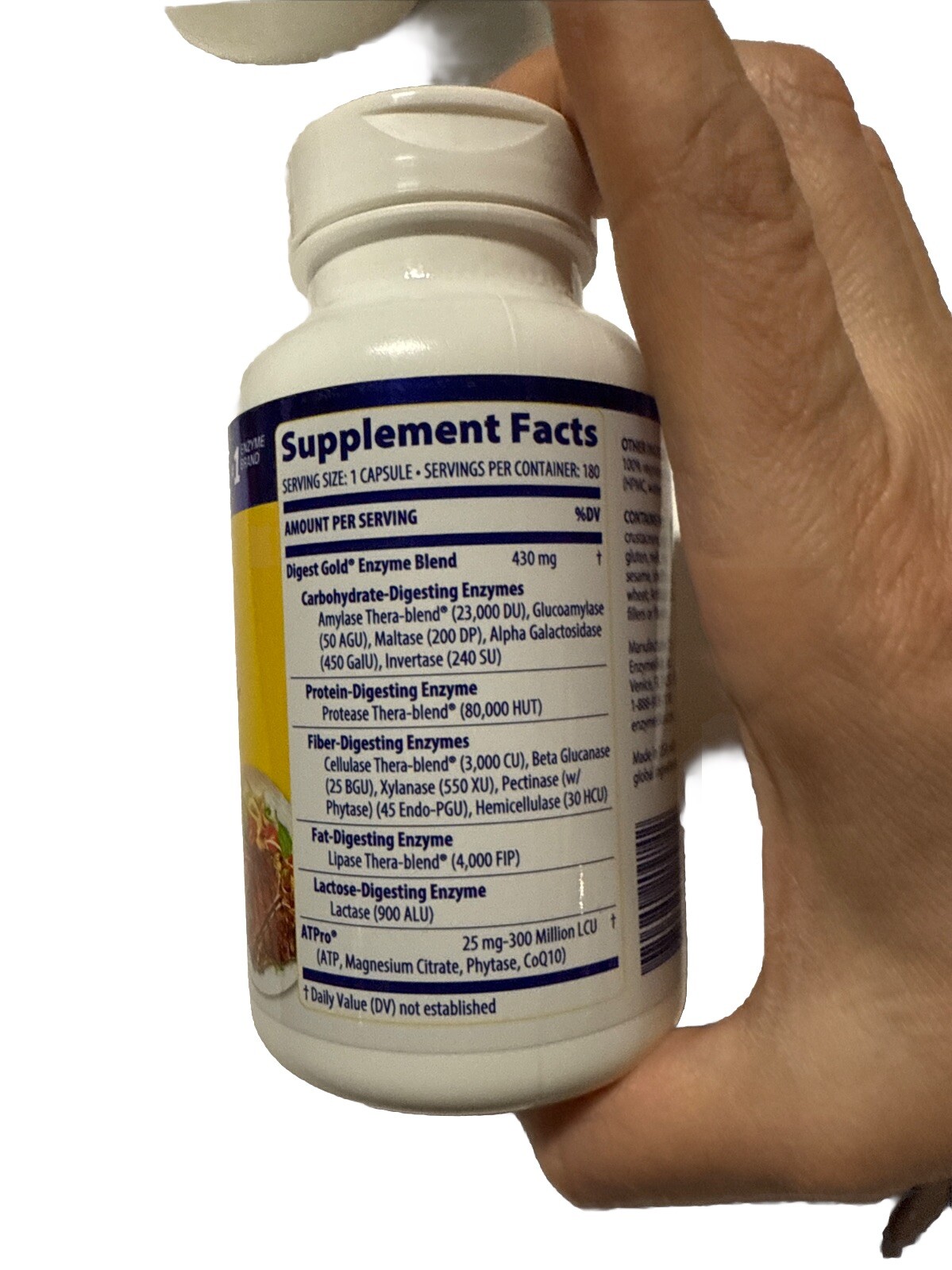 Enzymedica Digest Gold Digestive Support Supplement – 180 Count
