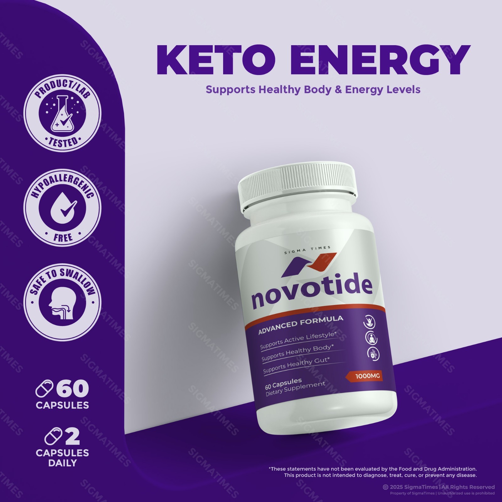 Novotide Capsules, Natural Supplement for Healthy Weight Loss – 5 Pack