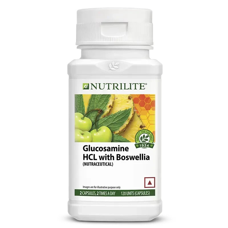 Amway Glucosamine Hcl With Boswellia 120 Caps Supports Joints & Bone Health