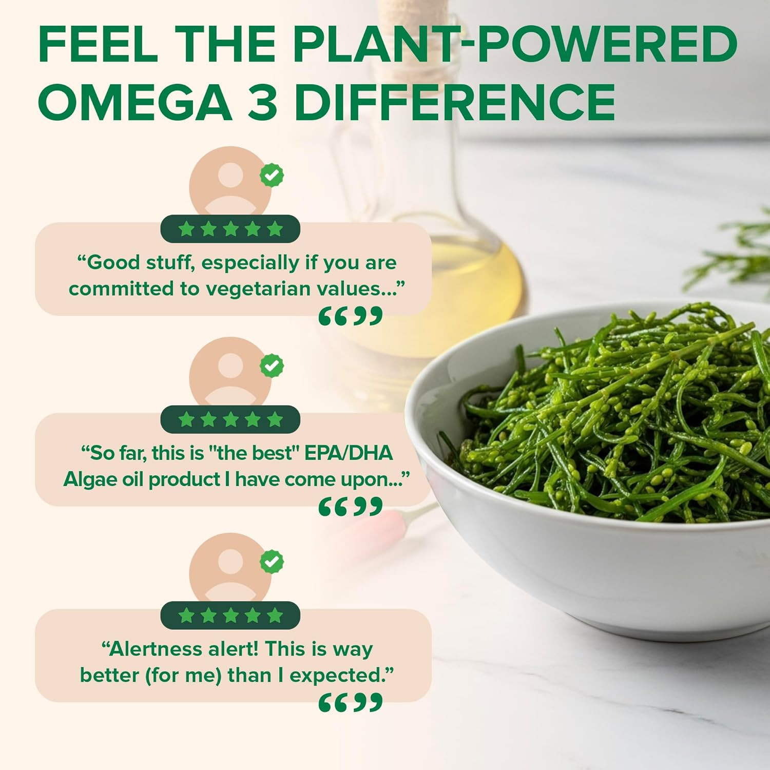 Zenwise Health Vegan Omega 3 Supplement – Burpless Omega 3 Supplement with DHA,
