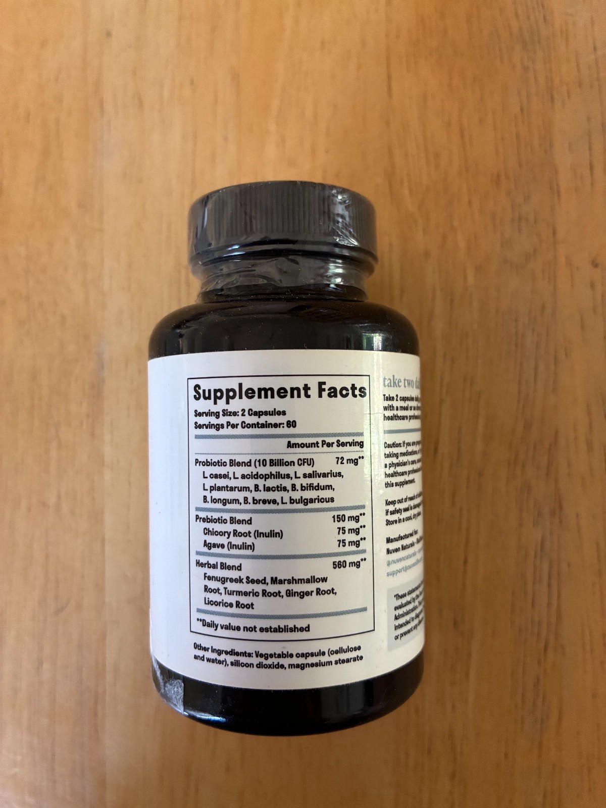 Nuven Naturals All-in-One Gut Health w/Probiotics, Prebiotics, Herbs 120 Capsule