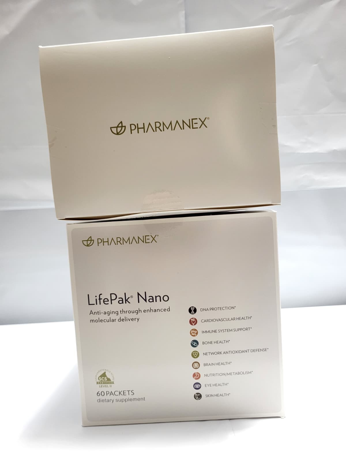 2-Packs Nu Skin NuSkin Pharmanex Lifepak Nano 60 packets Exp: 12/2027