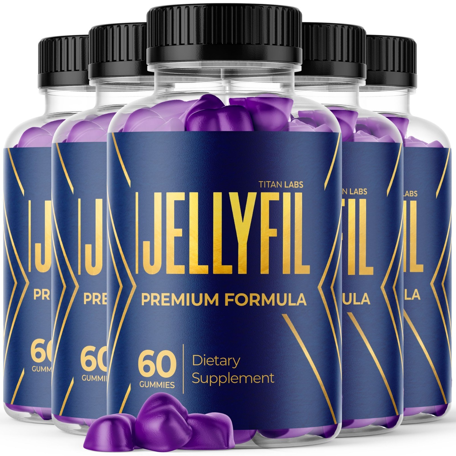 (5 Pack) Jellyfil Gummys Advanced Male Support Supplement Jelly fil 300 Gummies