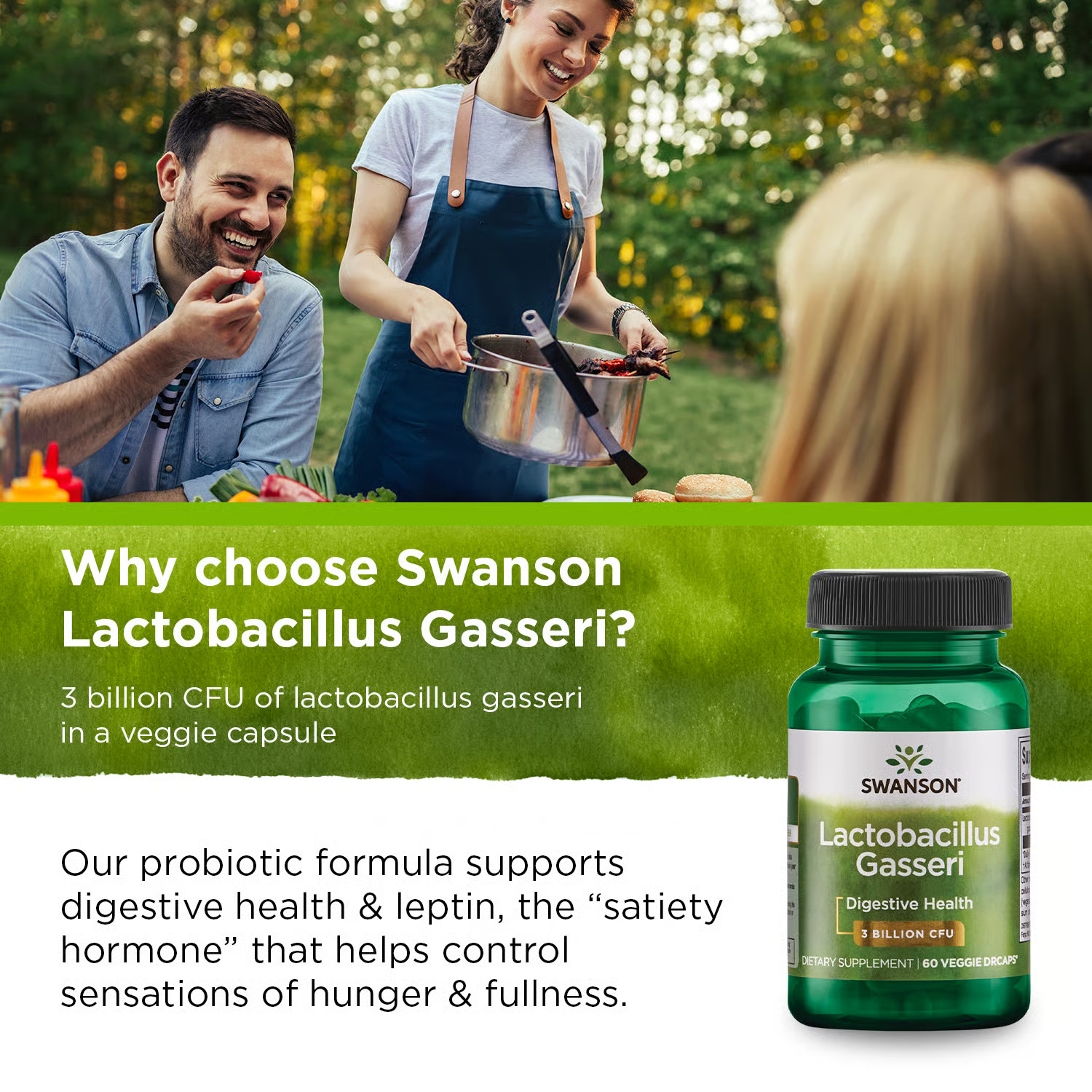 Swanson Lactobacillus Gasseri Probiotic Supplement – 3 Billion CFU (60 Veg Caps)