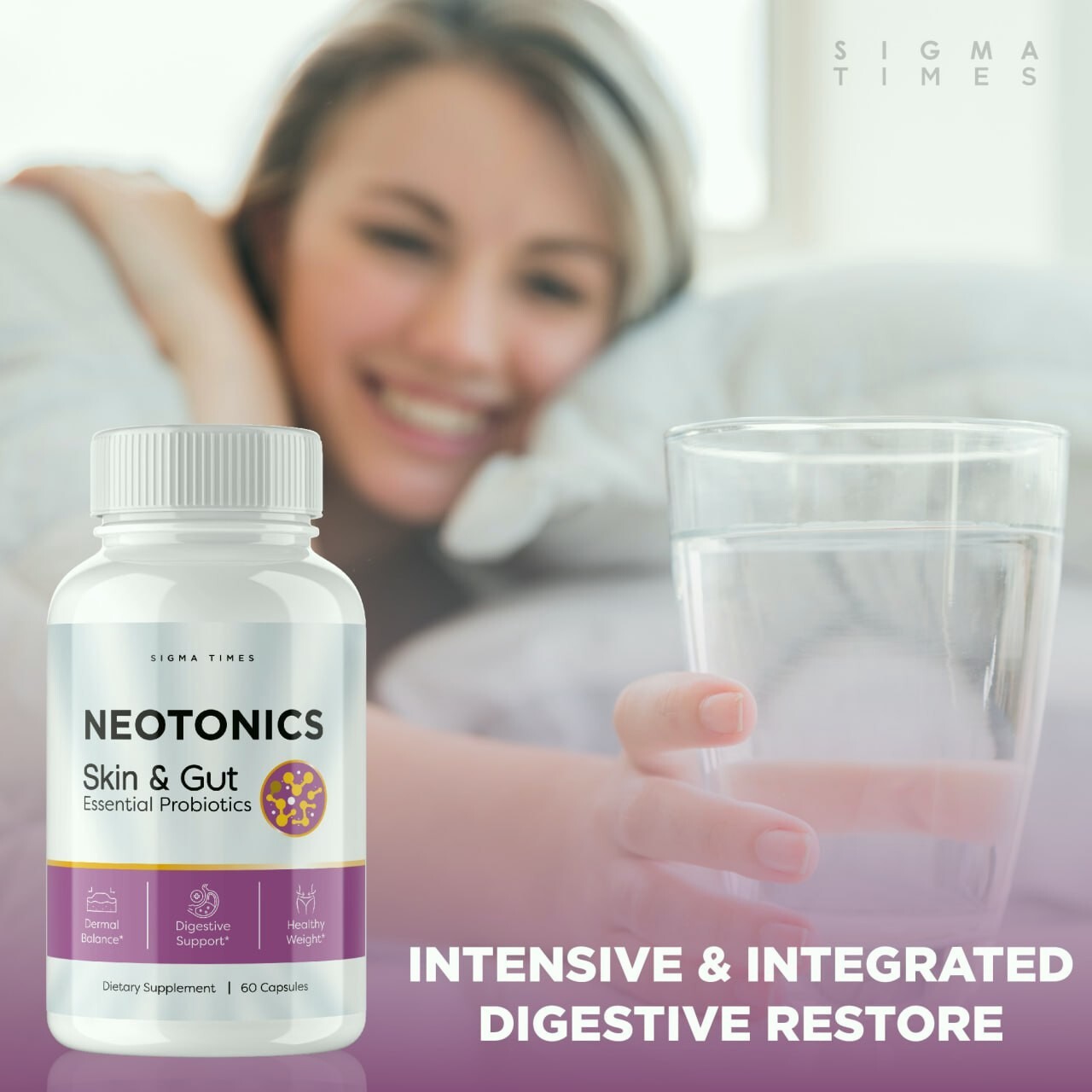 (2 Pack) Neotonics Skin & Gut, Neotonics Skin Gut Probiotics, Neptonics Reviews