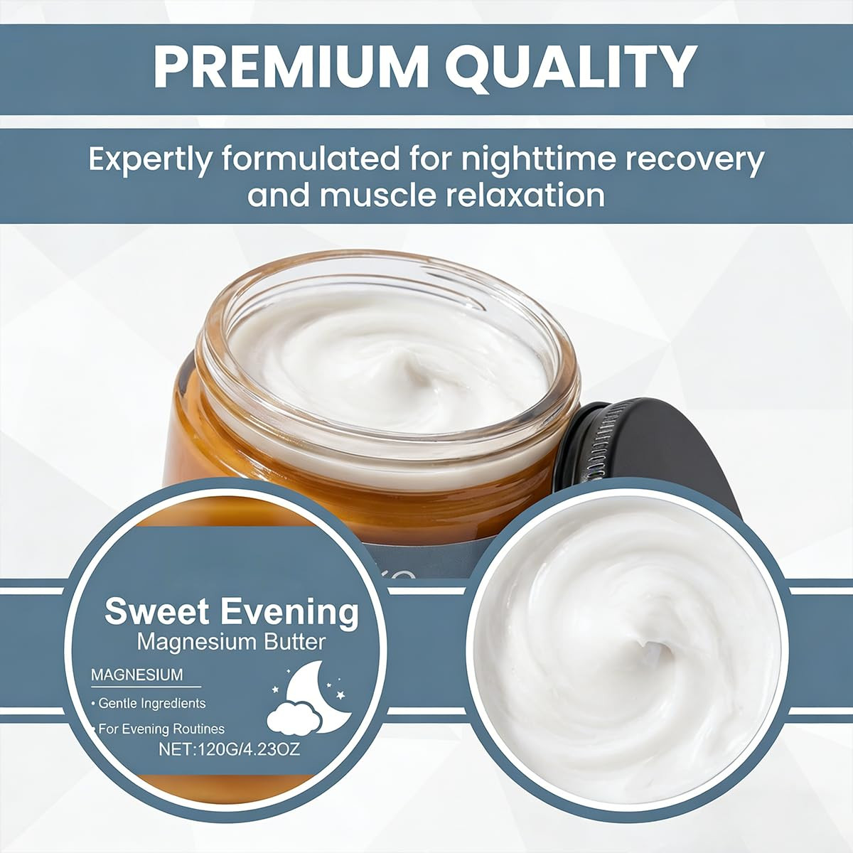 Sweet Bee Organics Magnesium Butter, Topical Magnesium Cream for Muscle Comfort