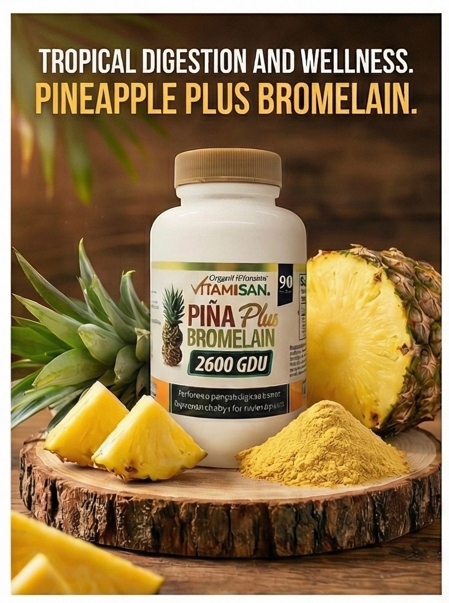 2600 GDU Bromelain 180 Capsule 100mg from Pineapple Digestive Supplement Pill VB