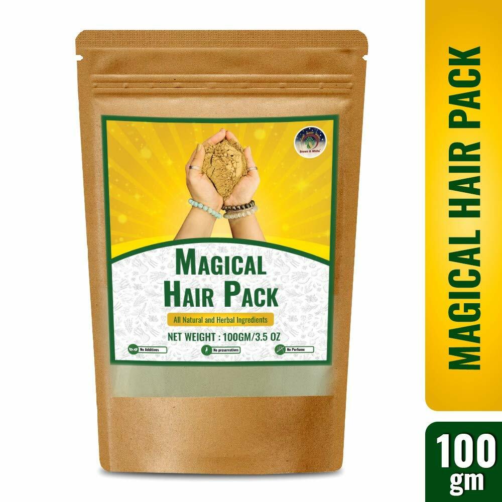 Brown & White Magical HAIR PACK for All Type of Hairs – 100gm
