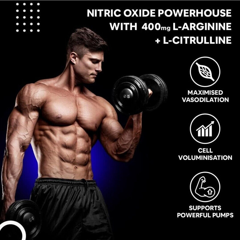 Nitric Oxide Booster Improves Blood Flow Circulation Quick Recovery 120 Pills