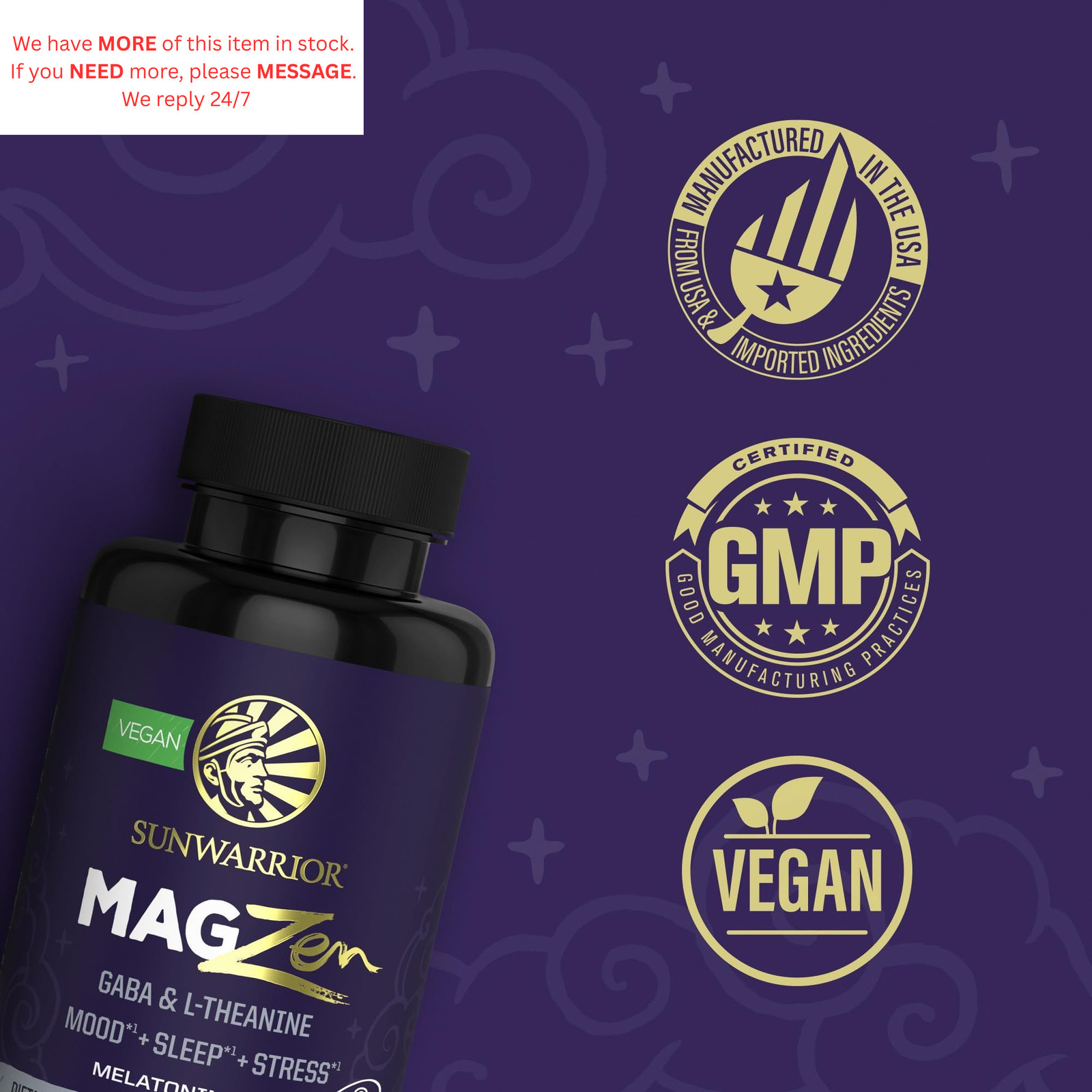 Magnesium Supplement L-Theanine Capsules Mood, Sleep & 90 Count (Pack of 1)