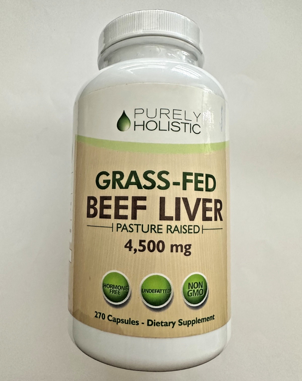 Grass Fed Beef Liver Capsules 4500mg, 270 Capsules (Exp 03/2028)
