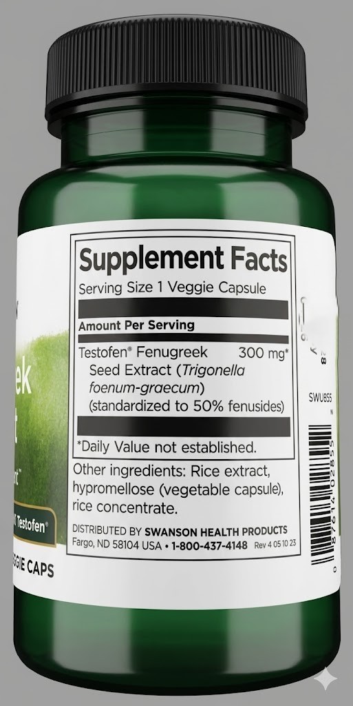 Fenugreek Extract (Testofen®) 300 mg – 60 Veggie Capsules