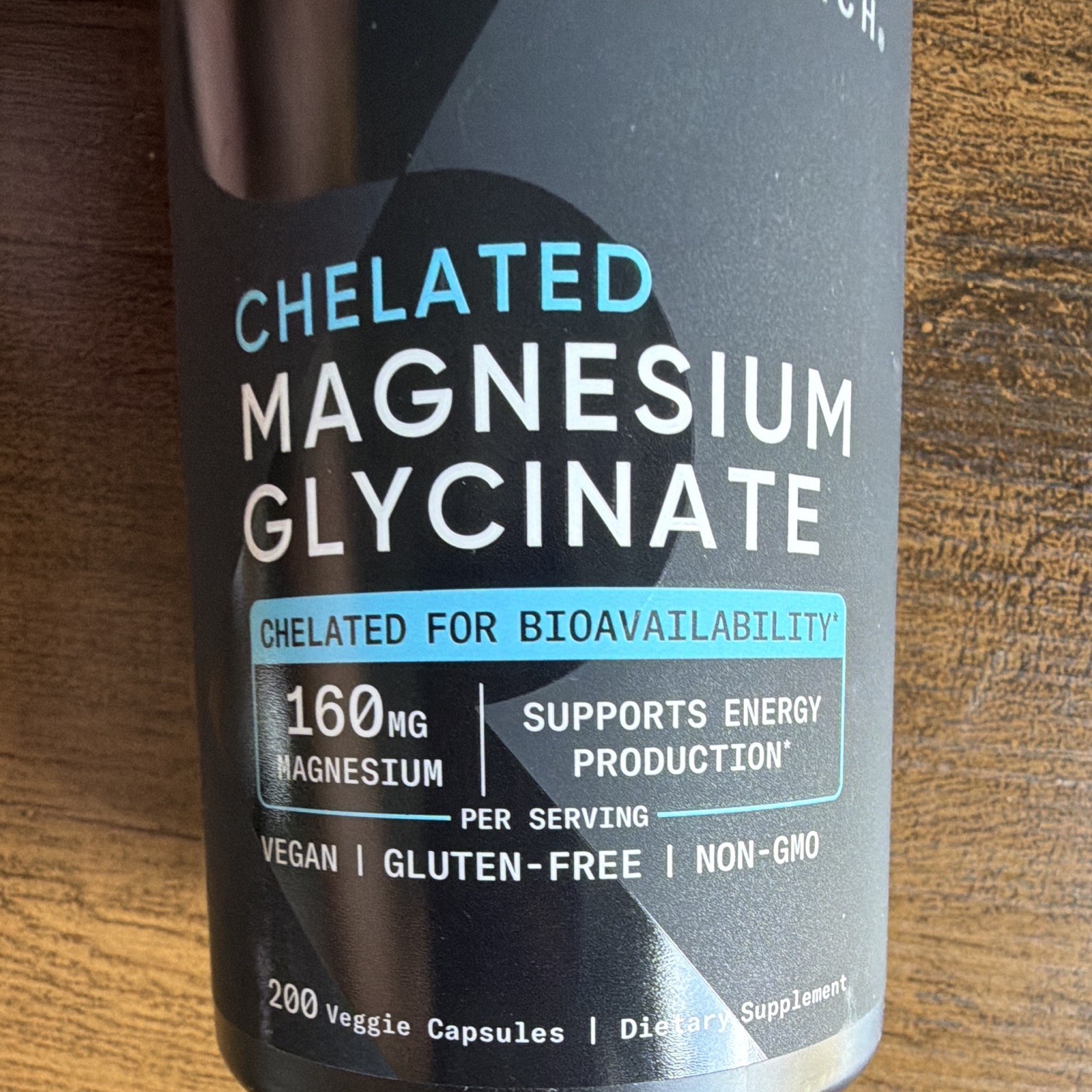 Sports Research Magnesium Glycinate 160mg Energy Support 200 Veggie Caps