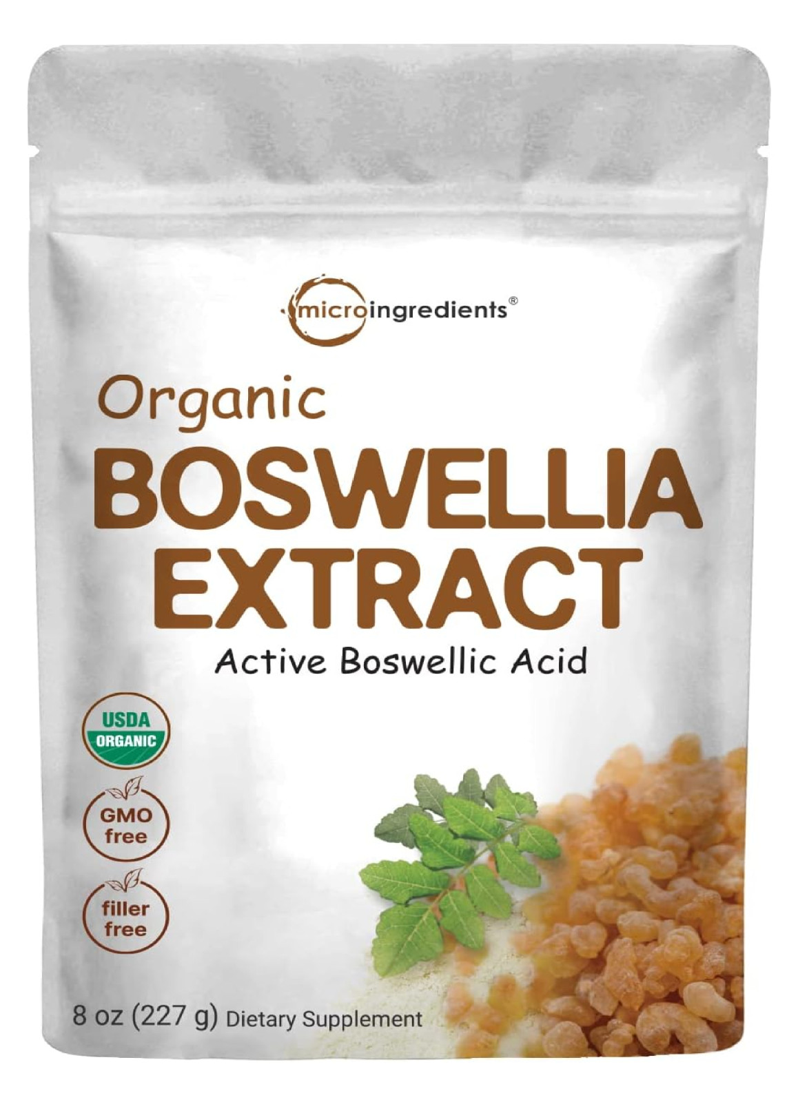 Micro Ingredients Organic Boswellia Powder, Extract Serrata 8 Ounce, Pure Boswel