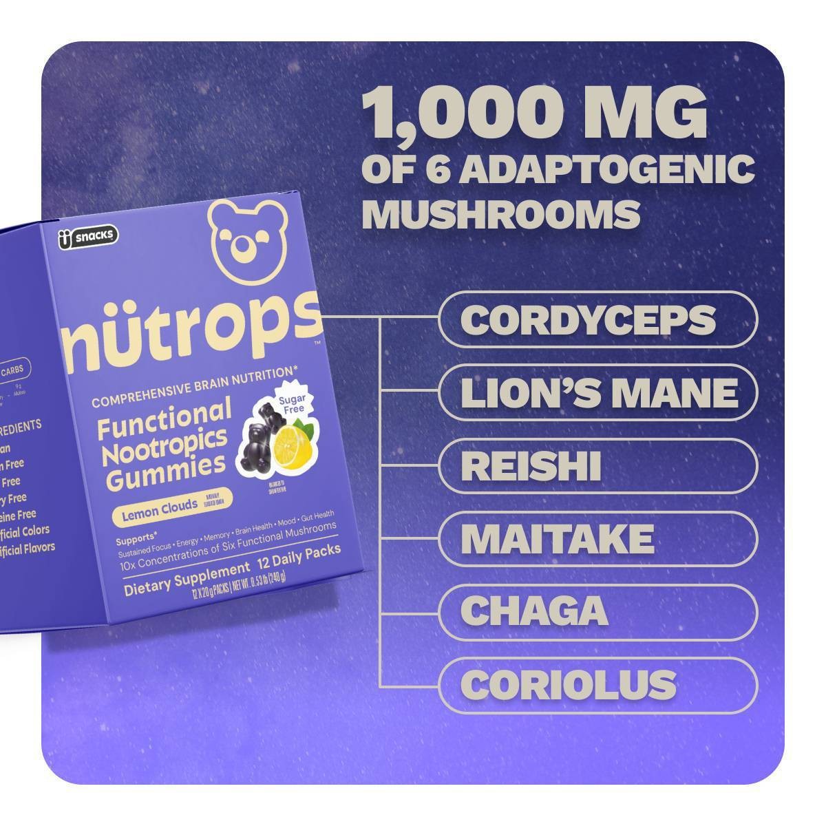 ütrops By Grüns Sugar-Free Functional Nootropics Gummies – 240g/12 Servings