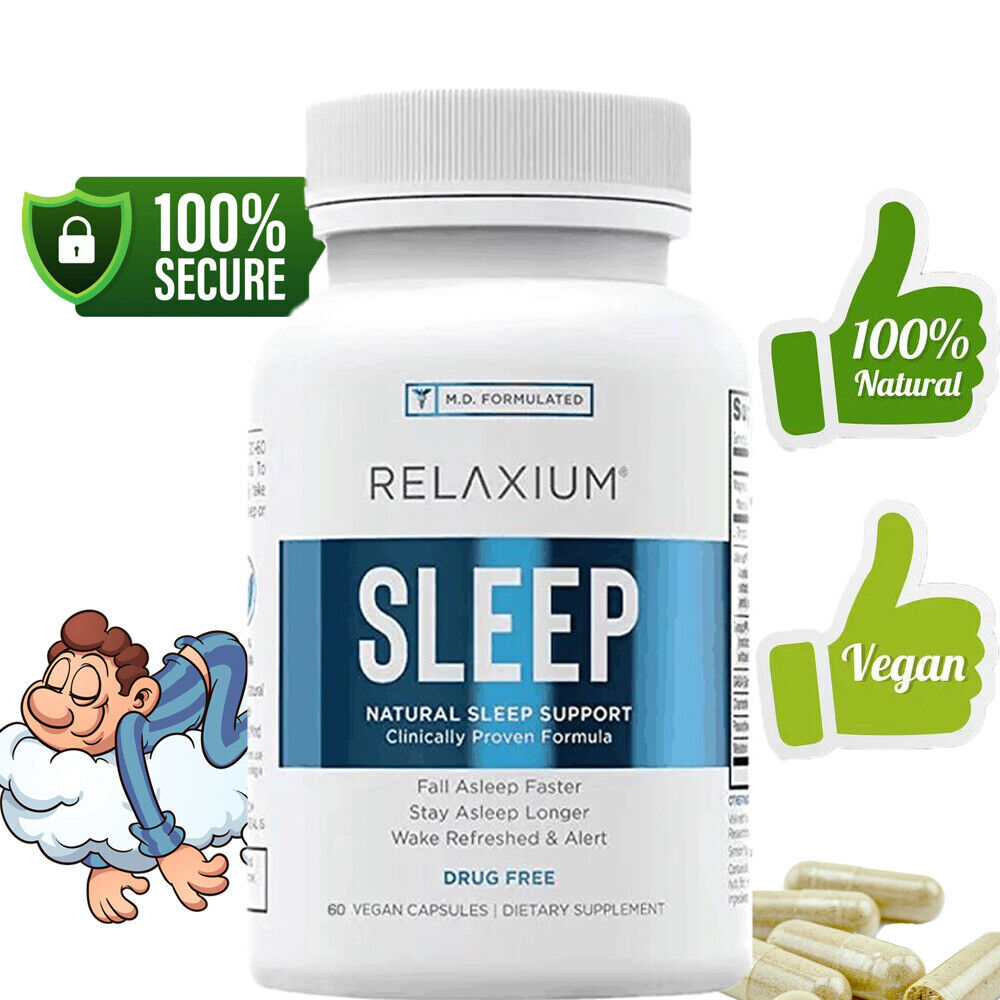 Relaxium Sleep Helps Relax Promote Natural Sleep Improve Concentration 60 Pills