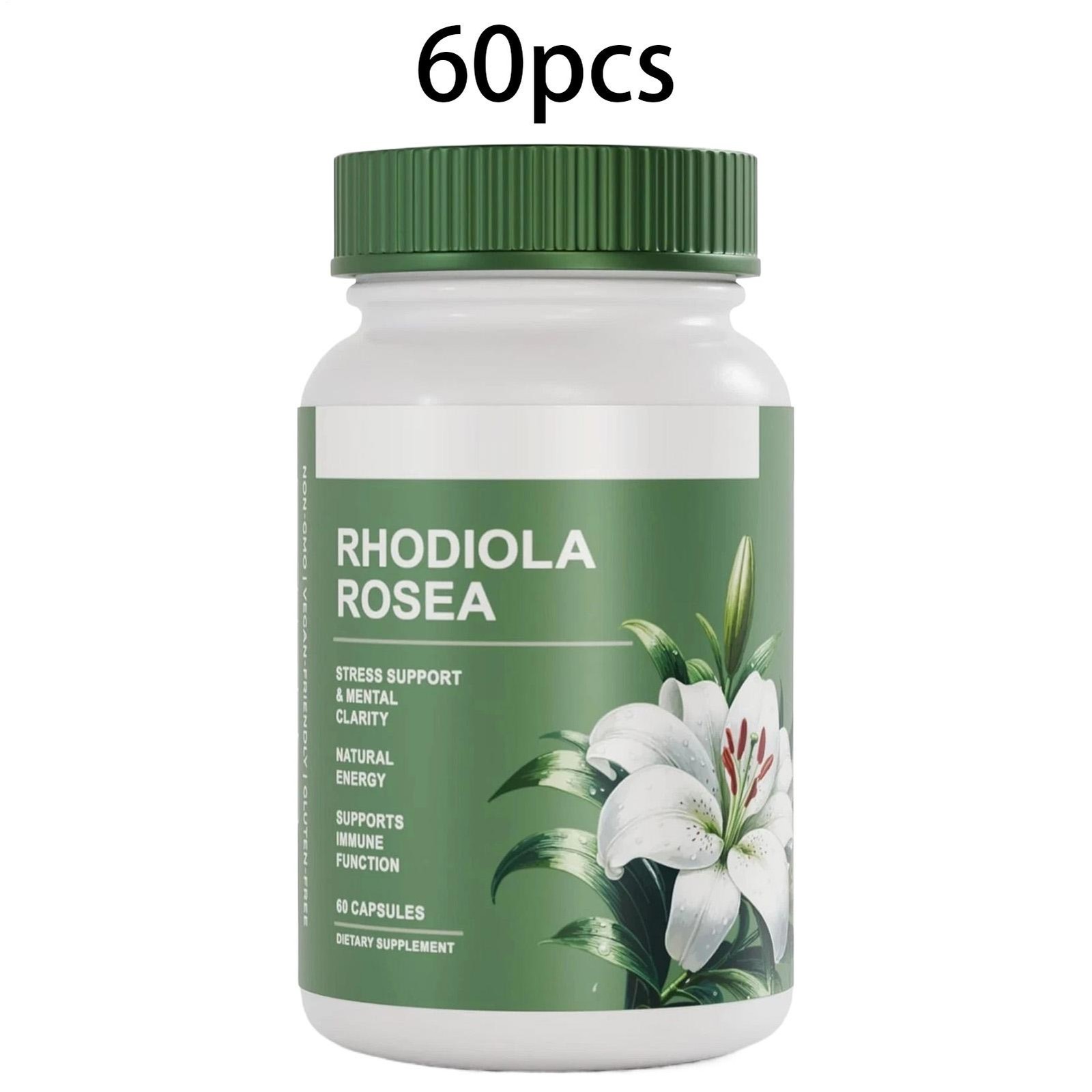 Salvora Rhodiola Rosea Supplement – Golden Root Adaptogen Capsules 60pcs