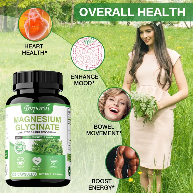 Magnesium Glycinate 120pcs – Stress Relief, Sleep, Muscle and Metabolism Support