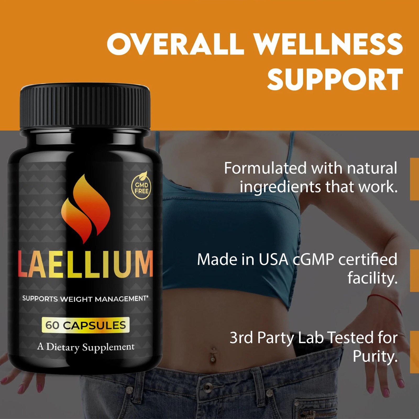 `Laellium for Weight loss, Advanced Fat Burning and Energy Capsules 60 Capsules