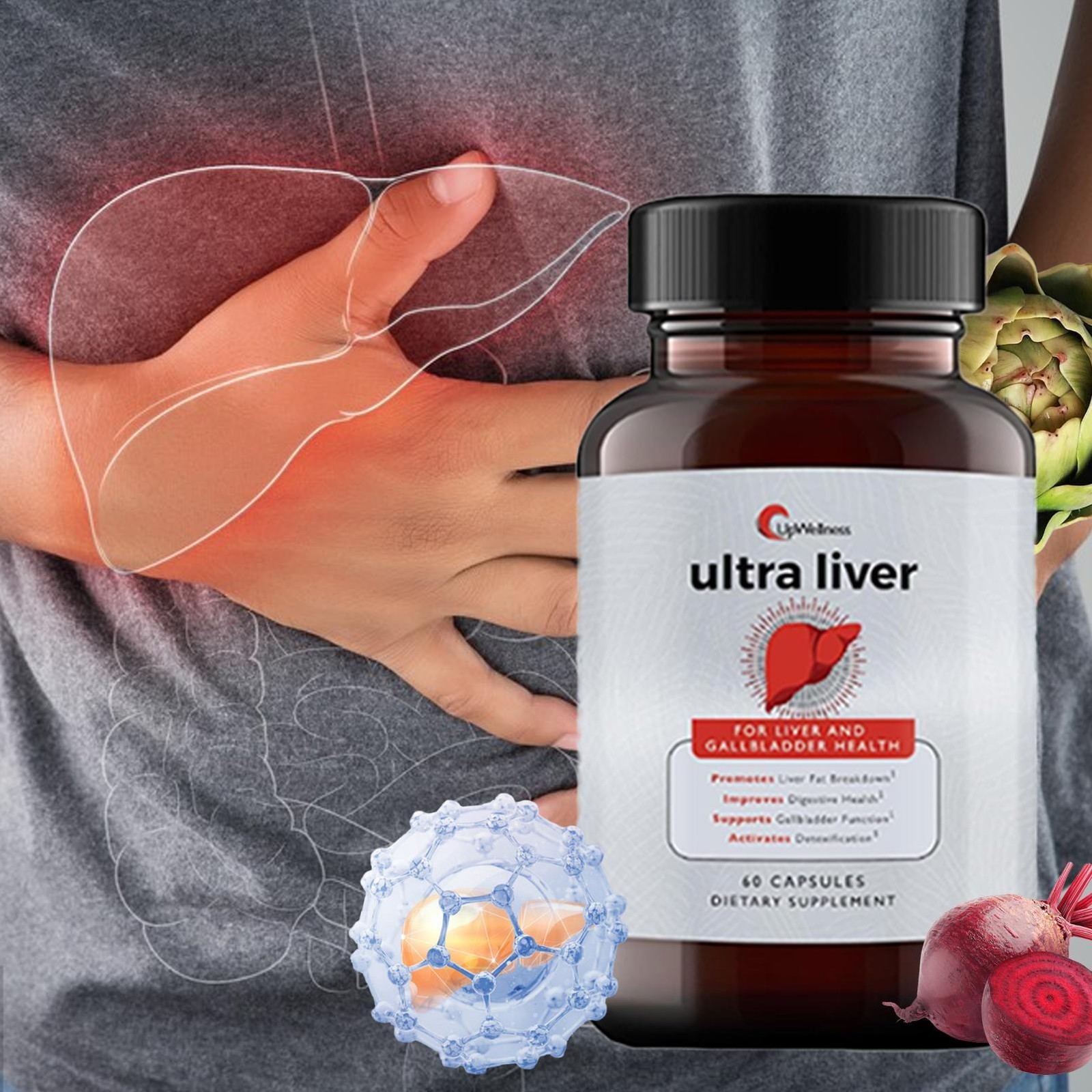 UpWellness Ultra Liver Supplement For Liver Health And Gallbladder Support
