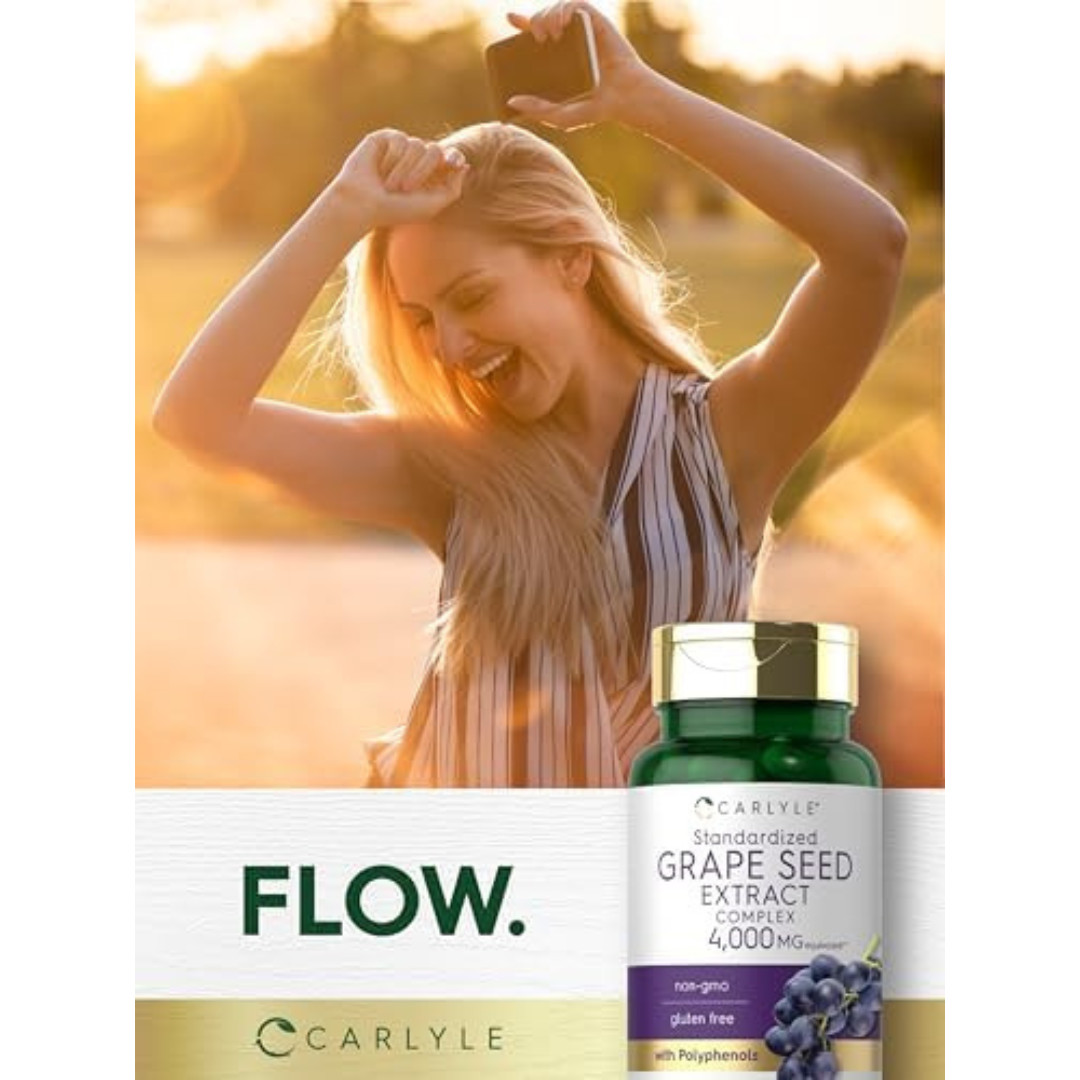 Grape Seed Extract Capsules 4,000Mg 120 Count Standardized Extract Complex