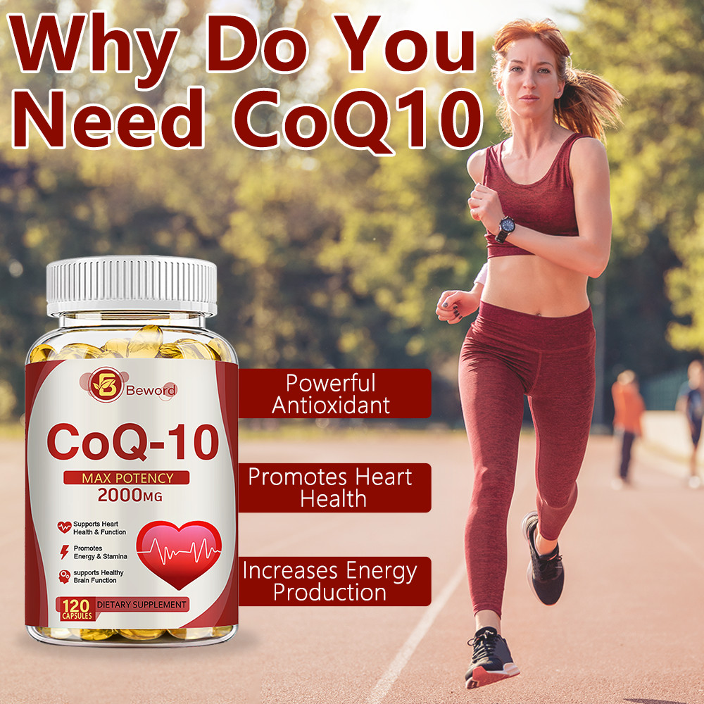 CoQ 10 Coenzyme Q10 Vegan Softgel 2000mg Cardiovascular Heart Health 120Capsules