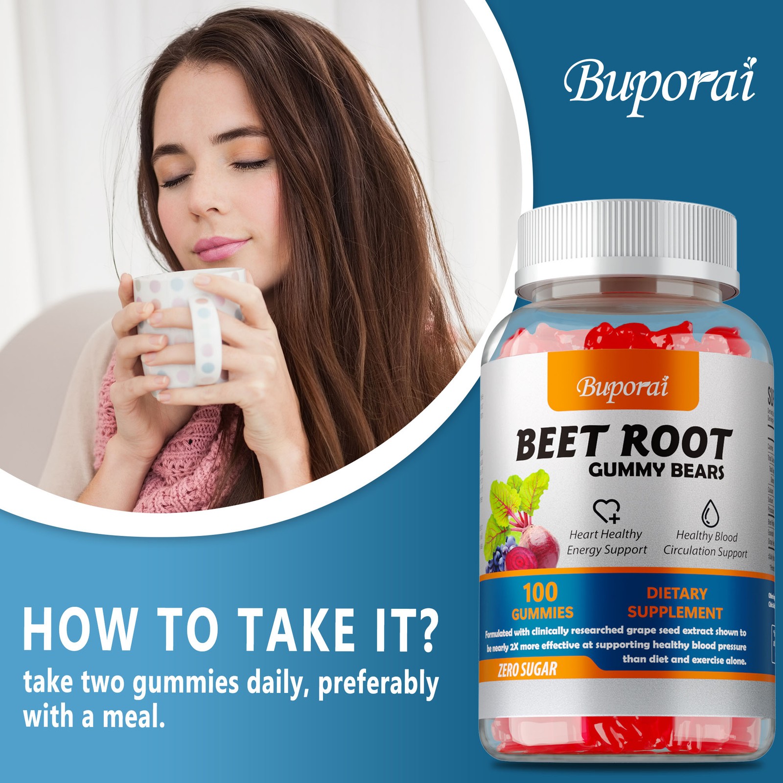 Beet Root Gummies – Blood Pressure Regulation, Blood Circulation, Heart Health