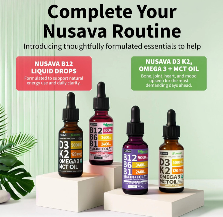 Nusava Vitamin B complex – B 12, B 6 & B 1 + Niacin & Folate Single