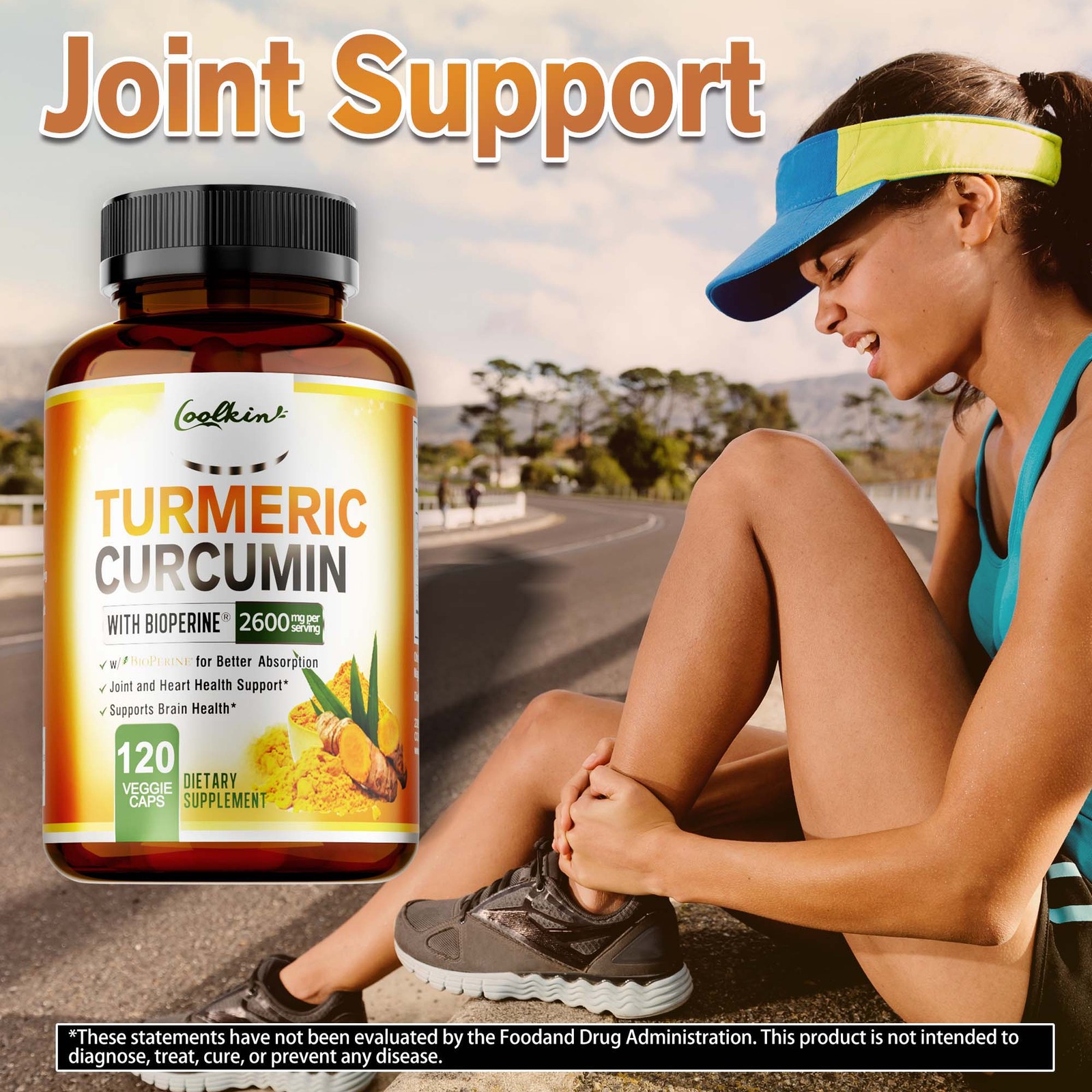 Turmeric Curcumin Highest Potency 95% 2600mg with BioPerine Black Pepper Extract