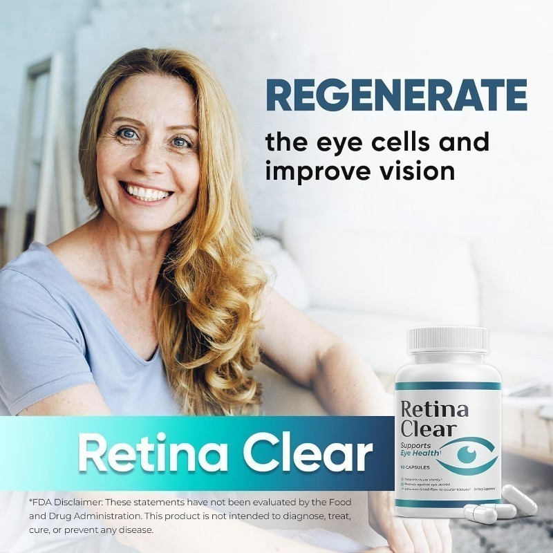 Retina Clear Vision Support Supplement Eye Health Formula with Lutein Zeaxant US
