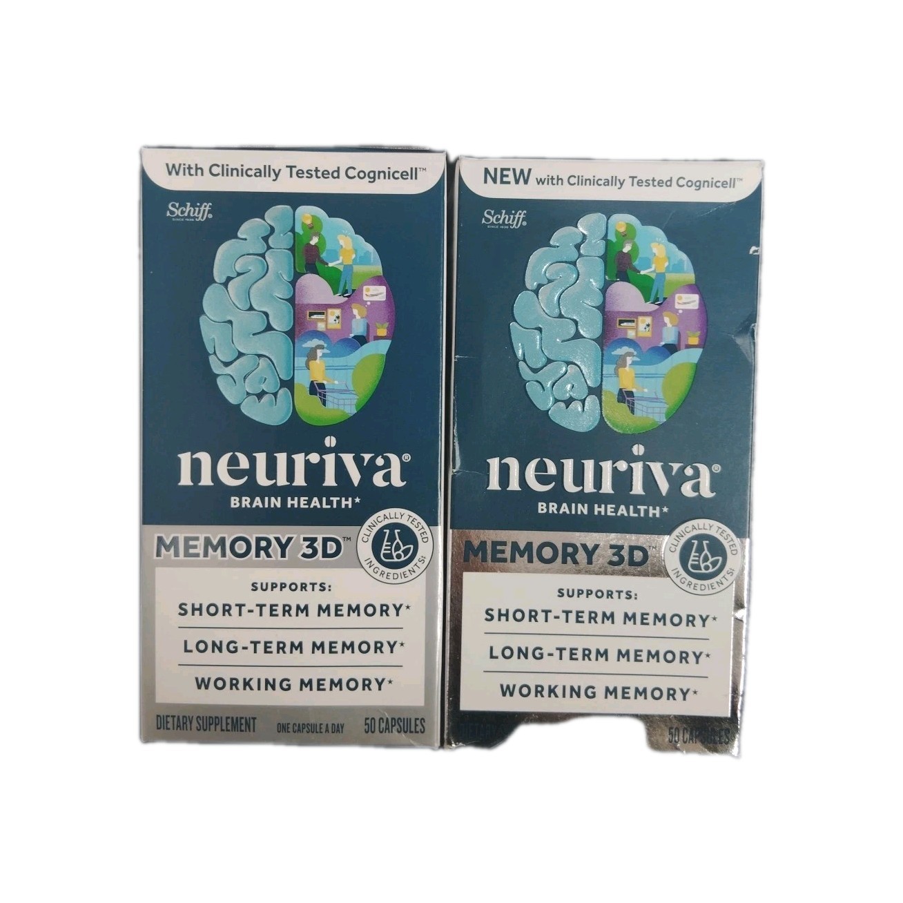 Neuriva Memory 3D Brain Health, 50 Caps Exp 4/2027+- 2 Pack!