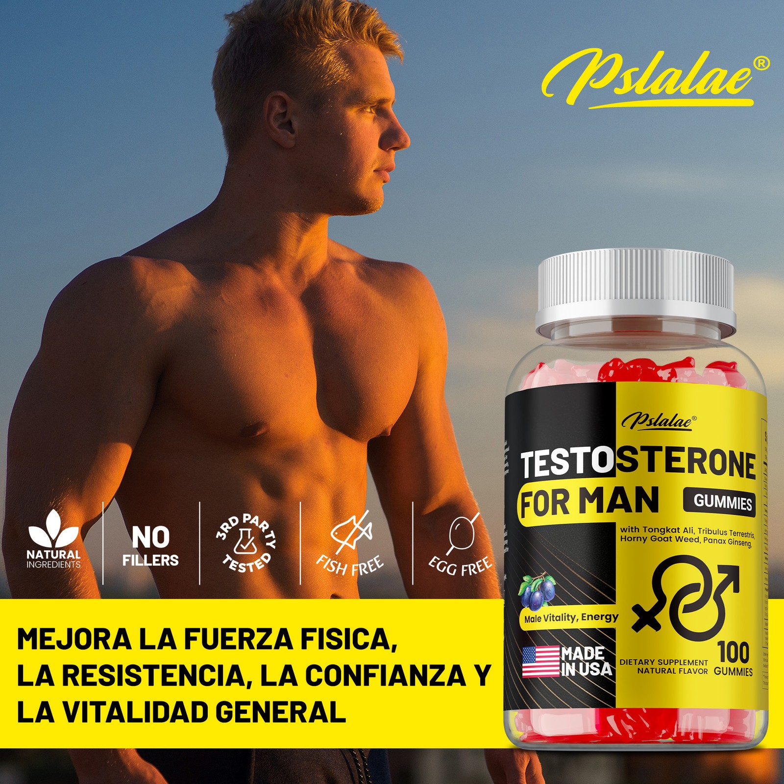 Testosterone for Man 100pcs – Libido Support, Muscle Recovery After Exercise