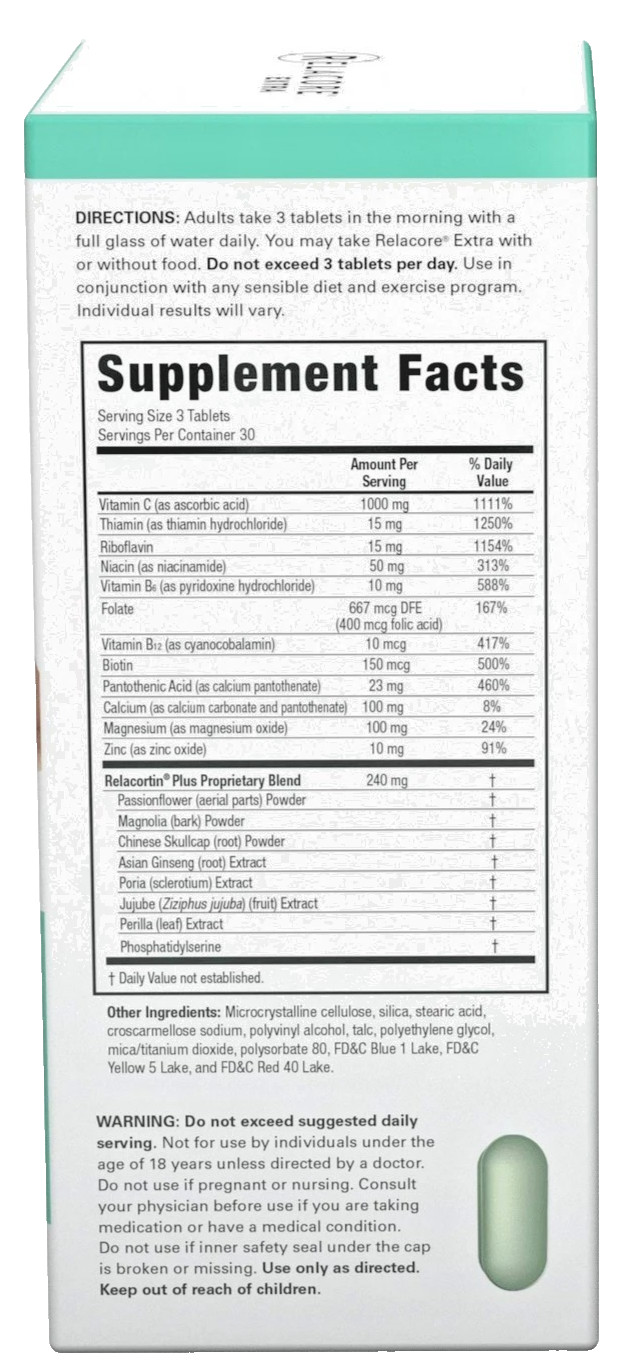 Relacore Extra Maximum Strength Belly Fat Weight Loss Tablet 90 Count (EXP 2/26)