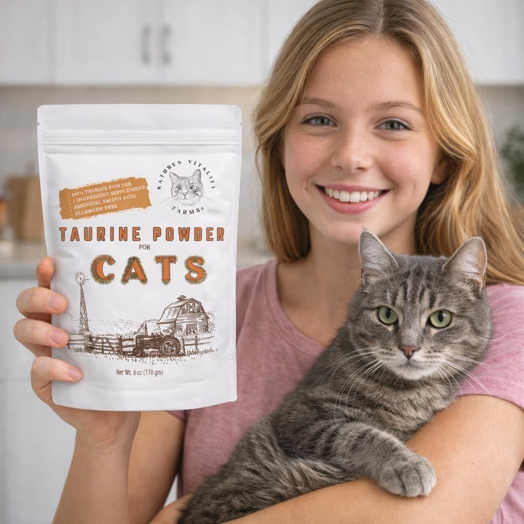 Taurine for Cats – Taurine Powder for All Ages Including Kittens – 144+ Servings