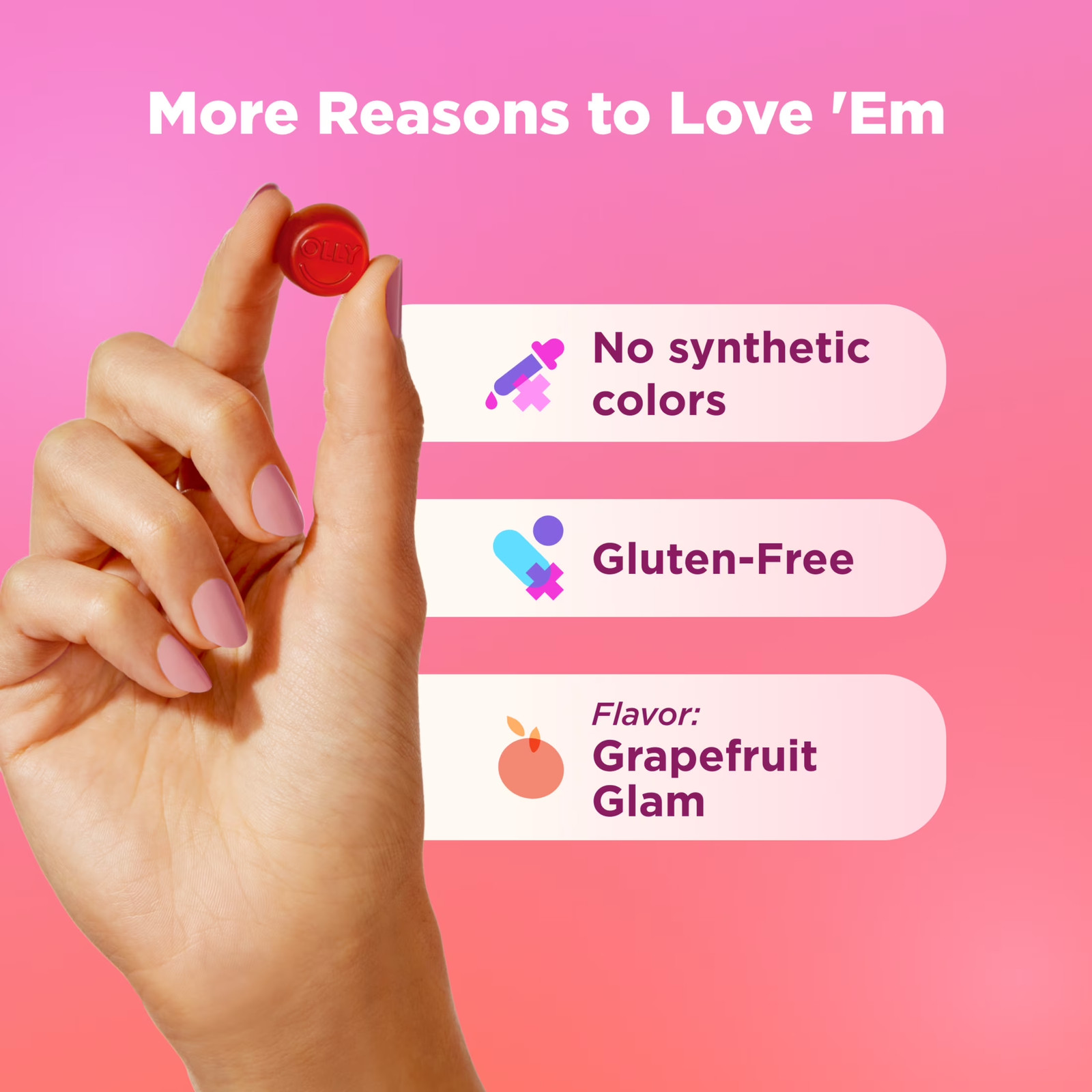 OLLY Undeniable Beauty Gummies, Biotin, Keratin, Supplement for Hair, Skin, Nail