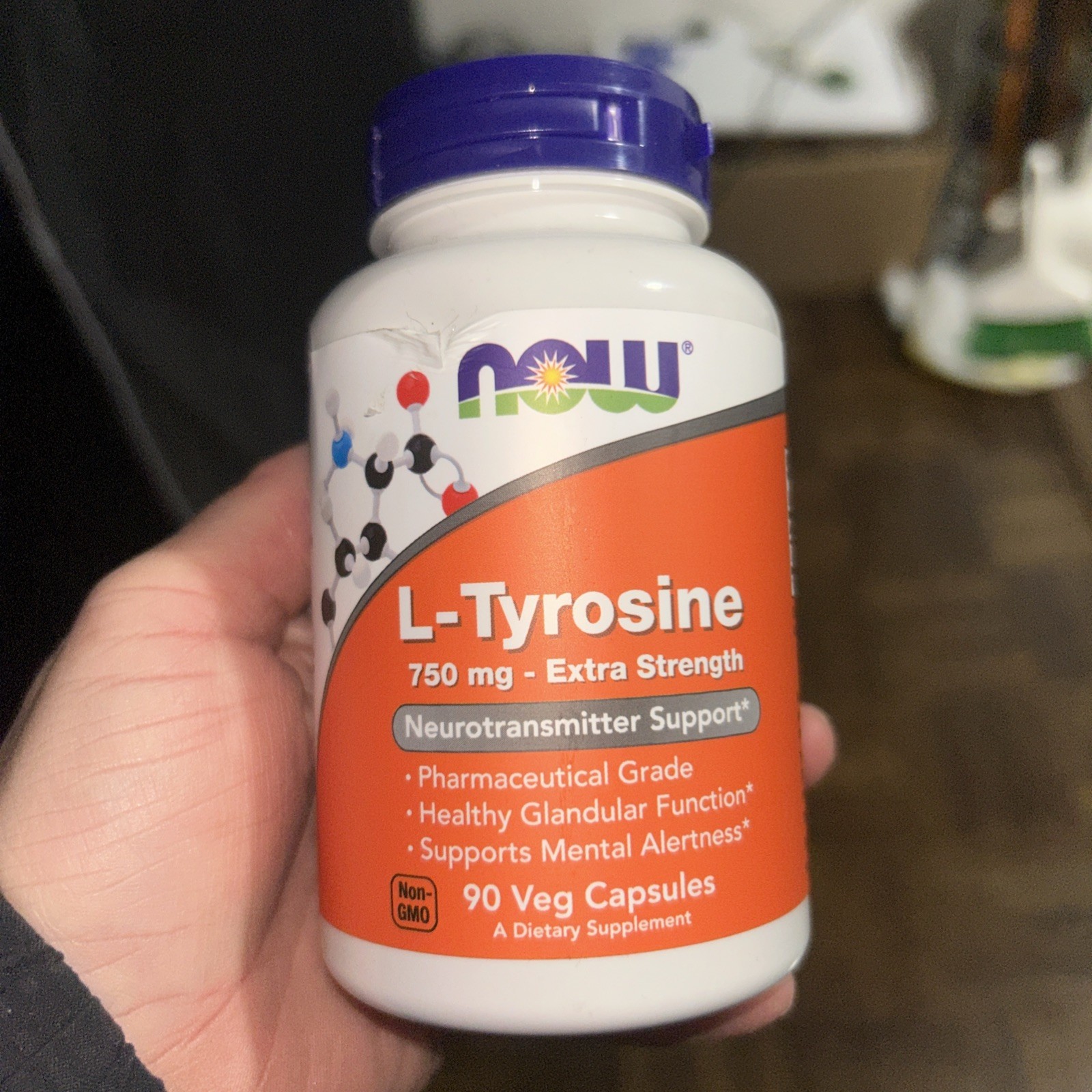 L-Tyrosine 750mg – Extra Strength Neurotransmitter Support* 90ct. Exp 1/29