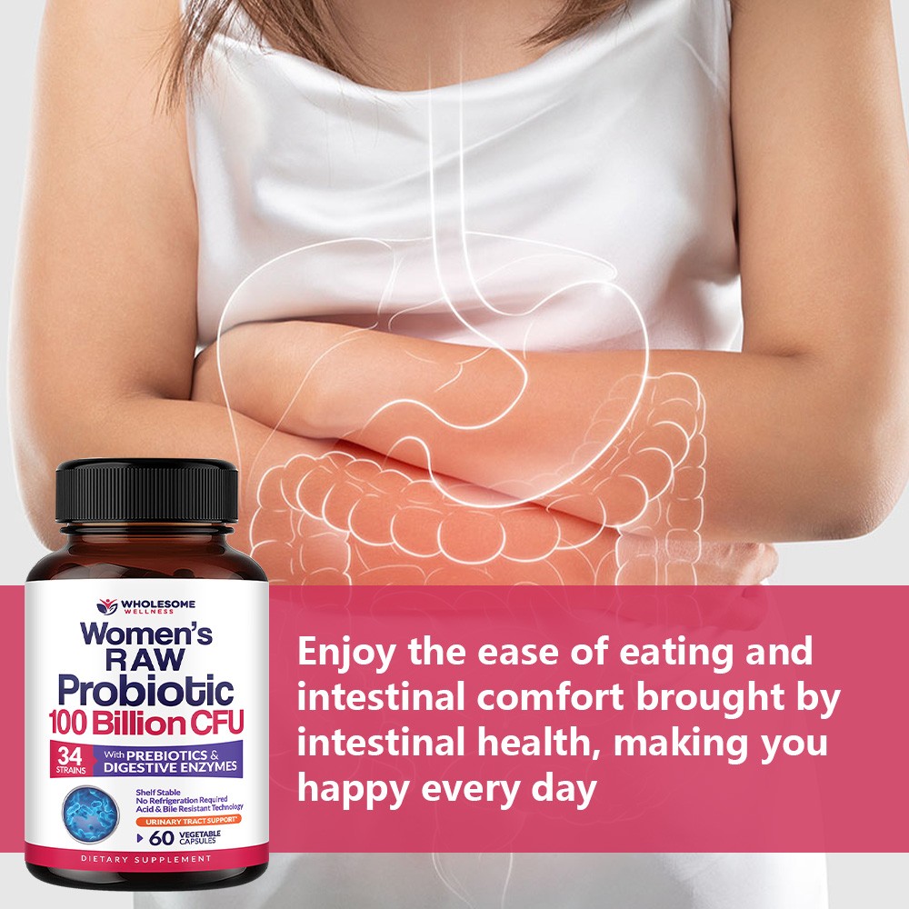Women’s Raw Probiotic 100 Billion CFU 60 Caps Brand New Wholesome Wellness