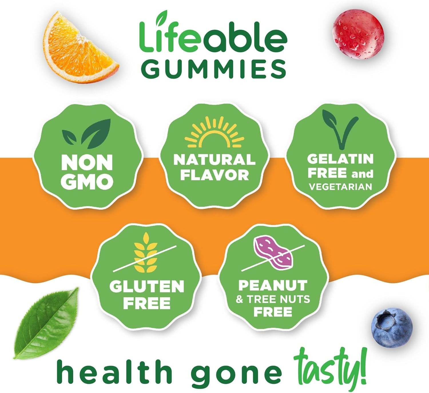 Lifeable Sugar Free Multivitamin with Iron- Great Tasting Gummy – 90 Count