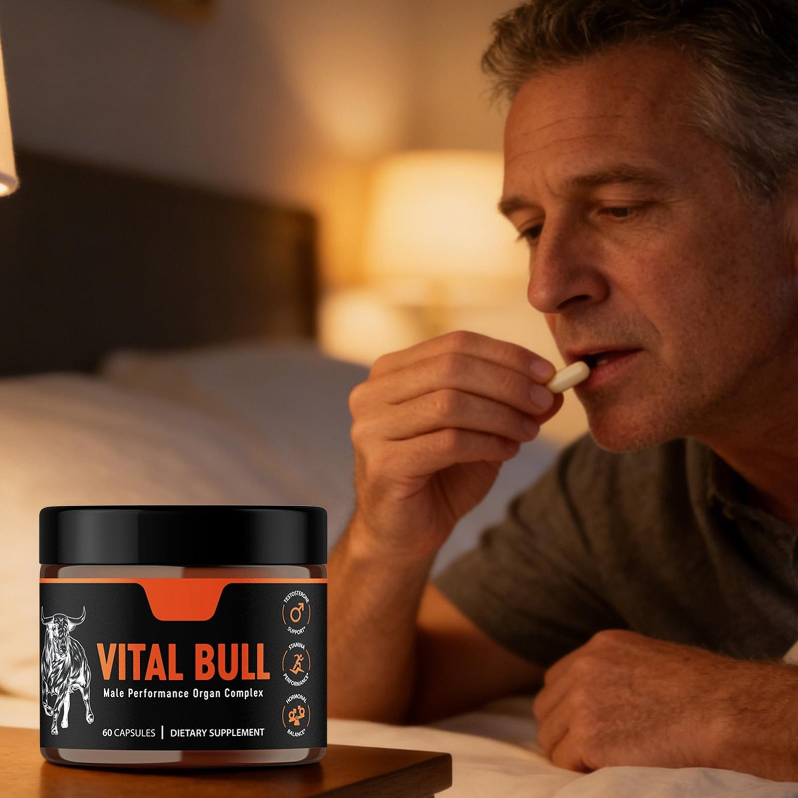 Vital Bull – Natural Men’s Wellness & Vitality Formula- 60 Caps/bottle