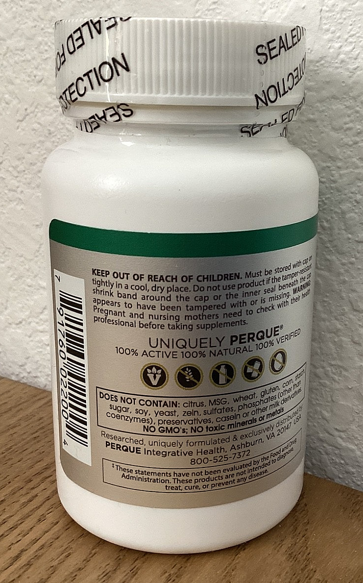 PERQUE Energized Double Zinc Guard 100 Tabs EXP. 07/2025