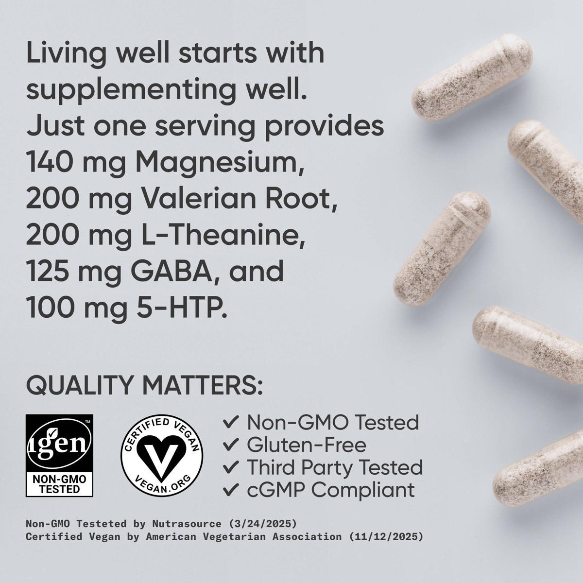 Sports Research Sleep Complex- Veggie Capsules – 58ct: Vegan, Gluten-Free